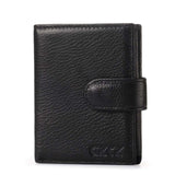 GZCZ Genuine Leather Men Wallet Large Capacity Coin Purse Money Bag Luxury Brand Small Walet