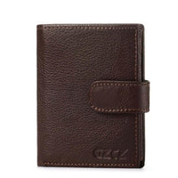 GZCZ Genuine Leather Men Wallet Large Capacity Coin Purse Money Bag Luxury Brand Small Walet
