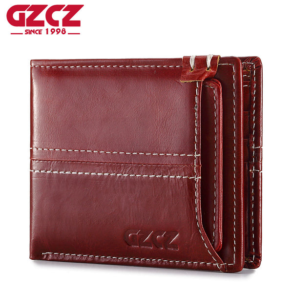 GZCZ Genuine Leather Wallet Female Super Thin Womens Walets