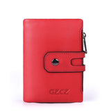 GZCZ Wallet Men Genuine Leather Men Walet Card Holder Coin Purse Small Valet