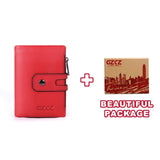 GZCZ Wallet Men Genuine Leather Men Walet Card Holder Coin Purse Small Valet