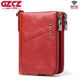 GZCZ Luxury Brand Wallet Men Zipper Design 2018 Men's Genuine Leather Vallet