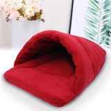 Hot Dog House Warm Winter Puppy Cat Bed Slippers Style Puppy Nest Kennel Soft Fleece Pet Sofa Sleeping Bag Mats For Dogs Cats
