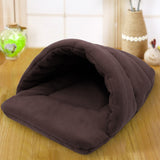 Hot Dog House Warm Winter Puppy Cat Bed Slippers Style Puppy Nest Kennel Soft Fleece Pet Sofa Sleeping Bag Mats For Dogs Cats