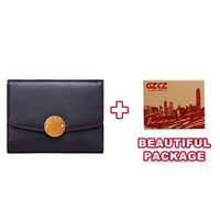 GZCZ Wallet Women Genuine Leather Portafoglio Donna Luxury Brand Ladies Mini Purse Fashion Walet