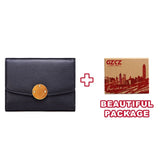 GZCZ Wallet Women Genuine Leather Portafoglio Donna Luxury Brand Ladies Mini Purse Fashion Walet