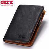 Top 2018 Business Men Genuine Leather Brand Luxury Wallet Short Slim Male