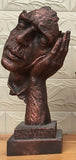 Imitation Copper Portrait of Sculpture Creative Home Decorative Resin Figurines Not Hear Talk See Study Room Decor Accessories