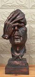 Imitation Copper Portrait of Sculpture Creative Home Decorative Resin Figurines Not Hear Talk See Study Room Decor Accessories