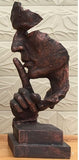 Imitation Copper Portrait of Sculpture Creative Home Decorative Resin Figurines Not Hear Talk See Study Room Decor Accessories