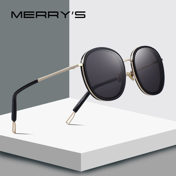 MERRYS DESIGN Women Fashion Sunglasses Oval Frame Sun Glasses Metal Temple