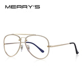 MERRYS DESIGN Men/Women Fashion Pilot Sunglasses Twin-Beams Frame Sun Glasses Metal Temple