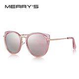 MERRYS DESIGN Women Cat Eye Sunglasses Ladies Fashion Polarized Sun glasses Metal Temple