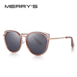MERRYS DESIGN Women Cat Eye Sunglasses Ladies Fashion Polarized Sun glasses Metal Temple