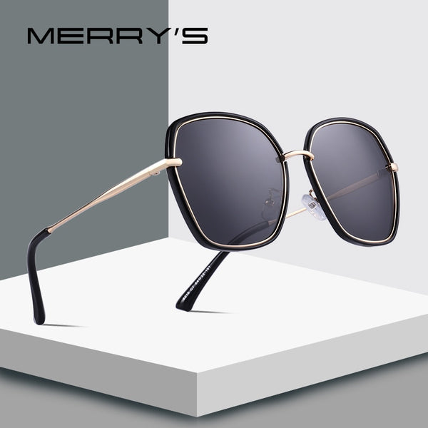 MERRYS DESIGN Women Luxury Shield Polarized Sunglasses Metal Temple