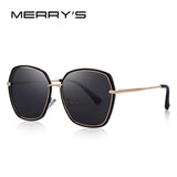 MERRYS DESIGN Women Luxury Shield Polarized Sunglasses Metal Temple