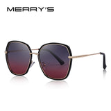 MERRYS DESIGN Women Luxury Shield Polarized Sunglasses Metal Temple