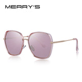 MERRYS DESIGN Women Luxury Shield Polarized Sunglasses Metal Temple
