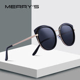 MERRYS DESIGN Women Fashion Cat Eye Polarized Sunglasses Metal Temple