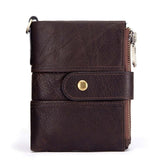 GZCZ HOT Brand Wallet Men Genuine Leather RFID Wallets Mini Coin Purse Short Male Clutch Walet Mens Small