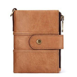 GZCZ HOT Brand Wallet Men Genuine Leather RFID Wallets Mini Coin Purse Short Male Clutch Walet Mens Small