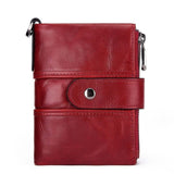 GZCZ HOT Brand Wallet Men Genuine Leather RFID Wallets Mini Coin Purse Short Male Clutch Walet Mens Small