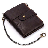 GZCZ HOT Brand Wallet Men Genuine Leather RFID Wallets Mini Coin Purse Short Male Clutch Walet Mens Small