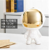 Nordic cute space boy plating astronauts ceramic ornaments flowers /plants vases Figurine Home Decor Accessories