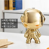 Nordic cute space boy plating astronauts ceramic ornaments flowers /plants vases Figurine Home Decor Accessories