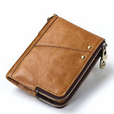 GZCZ 2019 Fashion Women Wallet Genuine Leather Zipper Design Female Short Rfid Purse With ID Card Holder Coin Pockets Mini Walet