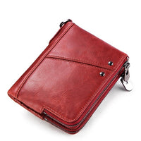 GZCZ 2019 Fashion Women Wallet Genuine Leather Zipper Design Female Short Rfid Purse With ID Card Holder Coin Pockets Mini Walet