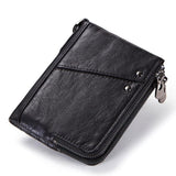 GZCZ 2019 Fashion Women Wallet Genuine Leather Zipper Design Female Short Rfid Purse With ID Card Holder Coin Pockets Mini Walet