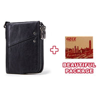 GZCZ 2019 Fashion Women Wallet Genuine Leather Zipper Design Female Short Rfid Purse With ID Card Holder Coin Pockets Mini Walet