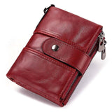 GZCZ 2019 Wallet Men Coin Purse Short Fashion Chain Zipper Men'S Genuine Leather Wallets