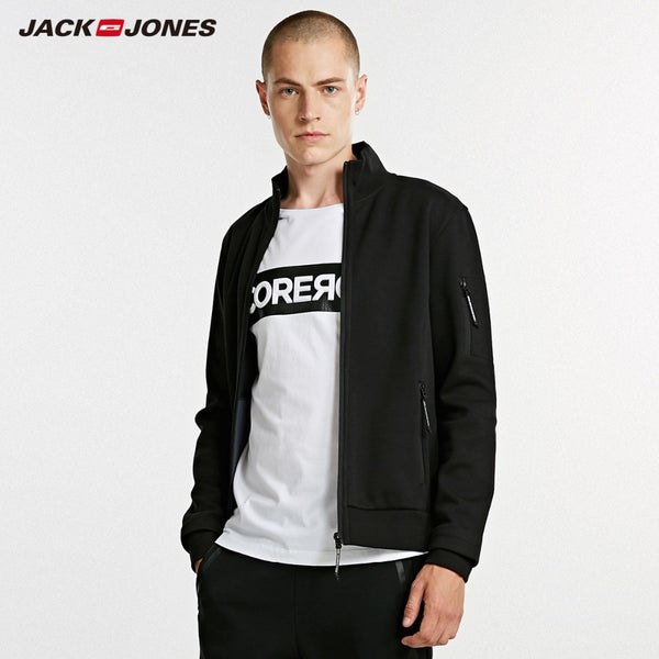 JackJones Men's Winter Stand-up Collar Long Sleeve Tops Slim Fit Pullover Men Classic Wool Knitwear Pull Homme C|218333541