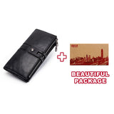 GZCZ 2019 New Wallet Female Long Women's Genuine Leather Wallets Zipper Poucht Coin Purse Cell Phone Pocket Money Bag Portomonee