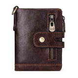 GZCZ 2019 New Vintage Men Wallet Genuine Leather Short Wallets Male Multifunctional Cowhide Purse Gift Coin Pocket Portomonee