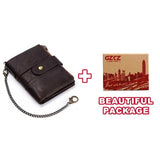 GZCZ 2019 Men'S Genuine Leather Wallet Fashion Small Men Wallets Clamp For Money Male Purse