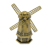 ERMAKOVA 18cm(7 Inch) Antique Bronze Dutch Windmill Model Metal Figurine Furnishing Article Holland Windmill Home Decor Ornament