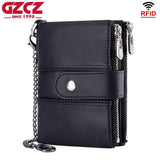GZCZ 2019 Men'S Genuine Leather Wallet Fashion Small Men Wallets Clamp For Money Male Purse