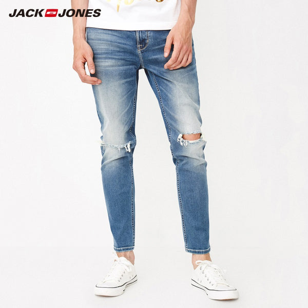 JackJones Men's Spring Skinny Tight-leg Rapped Jeans J|218332573