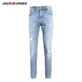 JackJones Men's Spring & Summer Skinny Tight-leg Ripped Crop Jeans J|218332607