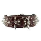 Cool Dog Collar Spiked Studded Leather Pet Dog Collars Pitbull Bulldog Collar Perro For Medium Large Dogs Boxer German Shepherd