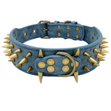 Cool Dog Collar Spiked Studded Leather Pet Dog Collars Pitbull Bulldog Collar Perro For Medium Large Dogs Boxer German Shepherd