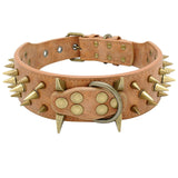 Cool Dog Collar Spiked Studded Leather Pet Dog Collars Pitbull Bulldog Collar Perro For Medium Large Dogs Boxer German Shepherd