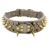 Cool Dog Collar Spiked Studded Leather Pet Dog Collars Pitbull Bulldog Collar Perro For Medium Large Dogs Boxer German Shepherd