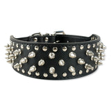 Cool Dog Collar Spiked Studded Leather Pet Dog Collars Pitbull Bulldog Collar Perro For Medium Large Dogs Boxer German Shepherd
