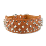 Cool Dog Collar Spiked Studded Leather Pet Dog Collars Pitbull Bulldog Collar Perro For Medium Large Dogs Boxer German Shepherd