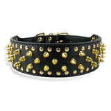 Cool Dog Collar Spiked Studded Leather Pet Dog Collars Pitbull Bulldog Collar Perro For Medium Large Dogs Boxer German Shepherd