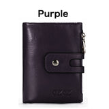 GZCZ Genuine Leather Men Wallet Fashion Short Coin Purse Small Male Purses Zipper Pocket Card